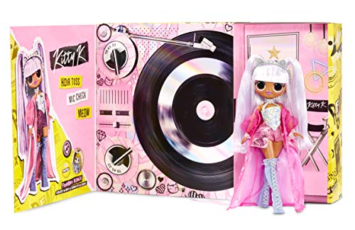 LOL Surprise OMG Remix Kitty K Fashion Doll (25 Surprises, Music, Extra Outfit, Shoes, Hair Brush, Stand, Lyric Magazine, Record Player) - Ages 4+