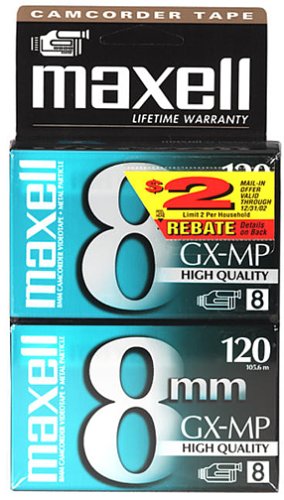 Maxell GX-MP P6-120 High Quality Camcorder Tapes (2 Pack)
