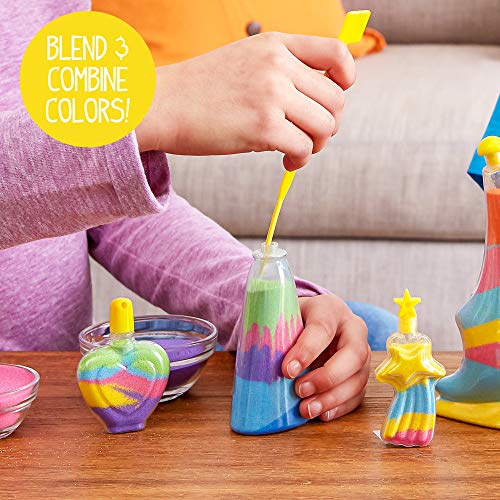 Horizon Group USA Create Your Own Sand Art DIY Kit: Includes 4 Bottles, 2 Pendent Bottles, 8 Bright Sand Colors, Designing Tool & More (Multicolored)