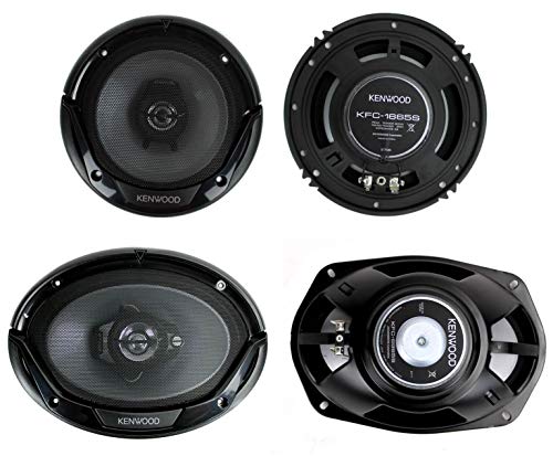 Kenwood KFC-1665S 6.5" 300W 2-Way Car Speaker and KFC-6965S 6x9 400W 3-Way Car Speaker (Set of 2)