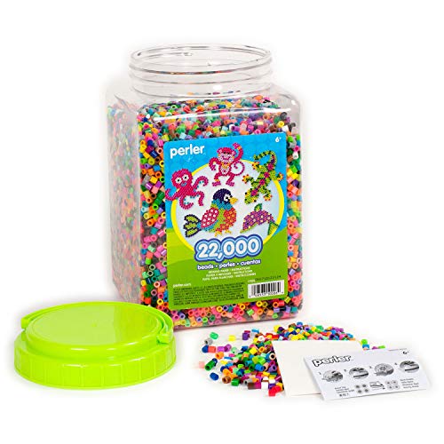 Perler Beads 22000pc Bulk Assorted Multi-Color Fuse Crafts for Kids (22000 pcs)