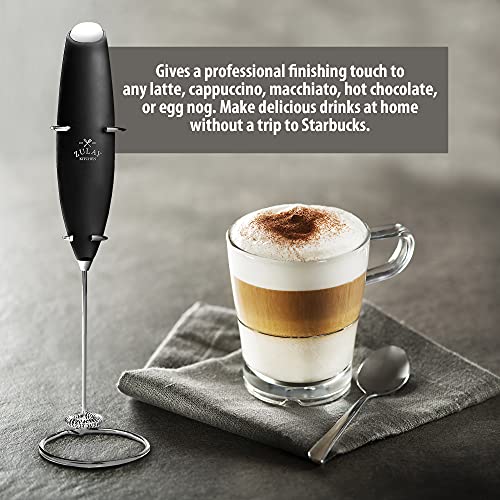 Milk Boss Original Handheld Milk Frother and Mixer for Coffee Lattes, Frappes, Cappuccinos, Matcha, Hot Chocolate (Black)