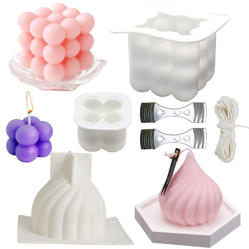 Silicone 3D Candle Mold Moulds (3 Pcs), Onion Shape for DIY Beeswax, Candy, Soap and Soy Wax Crafting, Home Decoration and Gift Ideas, by Bubble Candle Molds
