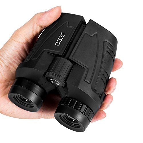 OmniFire 12x25 Binoculars with Clear Low Light Vision (Large Eyepiece, Waterproof), for Bird Watching, Hunting, Travel and Sightseeing