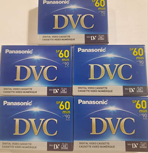 Panasonic AY-DVM60EJ5P MiniDV Tape (60 Min, 5 Pack)