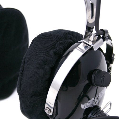 Ear Covers for Headsets with Elastic Band (Universal Fit) - Cloth Ear Covers Compatible with Aviation, Racing, and Gaming Headsets