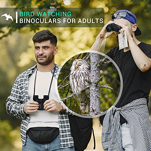 Aurosports 10x25 Binoculars for Adults and Kids (Folding Compact)