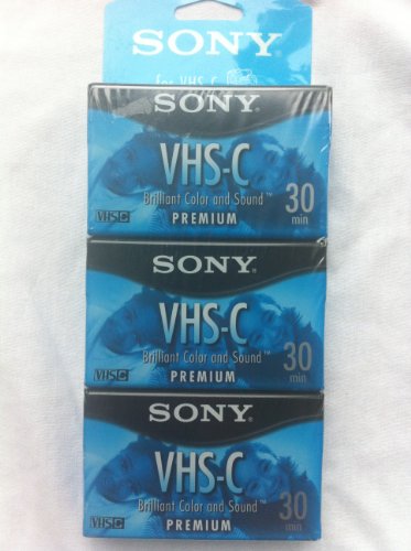 Sony VHS-C Premium 30-Minute 3-Pack (3 Tapes)