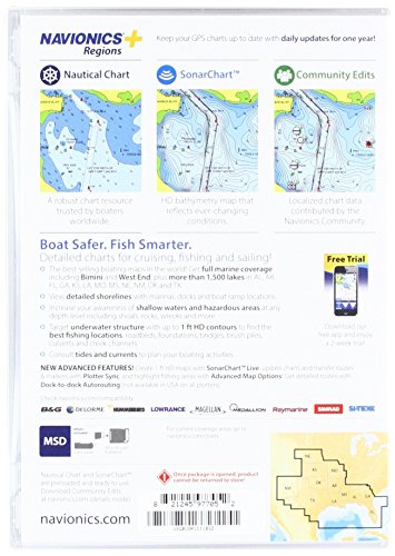 Navionics Plus South Marine and Lake Charts (SD/MSD)