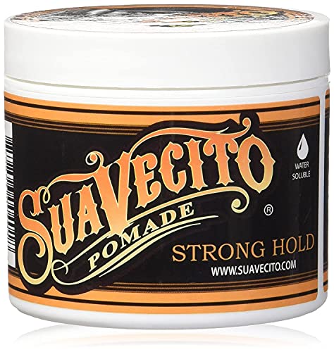 Suavecito 4oz Strong Hold Pomade (1 Pack) - Medium Shine, Flake-Free, Water-Based Hair Gel - Easy to Wash Out, All-Day Hold For All Hair Styles