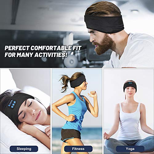 Lavince Sleep Headphones Wireless Sports Headband with Ultra-Thin HD Stereo Speakers [Bluetooth, Perfect for Workout, Jogging, Yoga, Insomnia, Side Sleepers, Air Travel, Meditation]