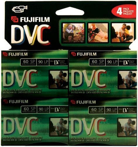 Fuji 4-Pack MiniDV 60-Minute Tapes (DVCM604PK)