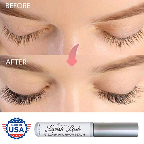 Pronexa Hairgenics Lavish Lash Eyelash Growth Enhancer and Brow Serum with Biotin, Natural Peptides and Hypoallergenic Ingredients (Dermatologist Certified, Cruelty-Free).