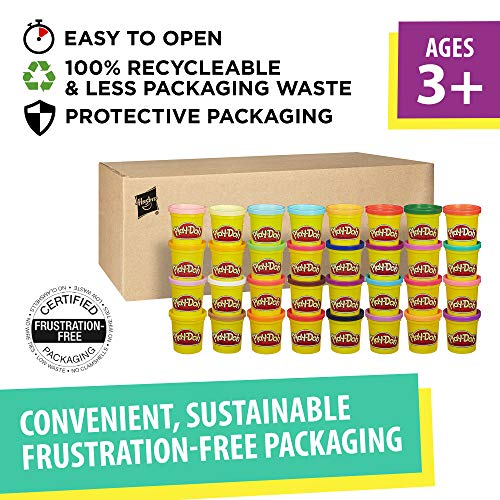 Play-Doh Modeling Compound 36-Pack, Assorted Colors (3 Oz, Non-Toxic, Amazon Exclusive)