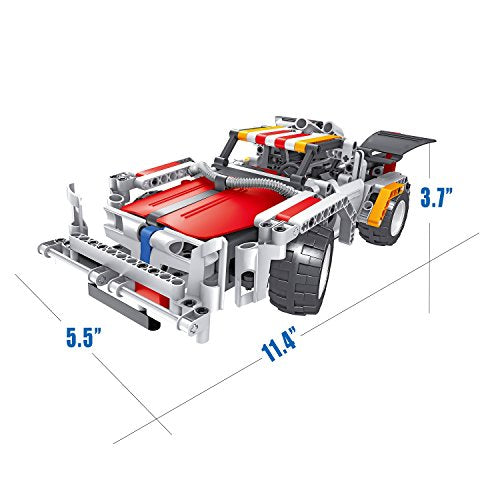 Morwant STEM Remote Control Building Set (326 Pieces) for Ages 6-12, 2-in-1 Racing Car Models