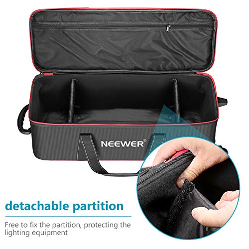 Neewer Photo Studio Equipment Carry Bag 30"x11"x11"/77x28x27cm with Straps, Padded Compartment, Wheels, Handle for Light Stand, Tripod, Strobe Light, Umbrella and Other Accessories