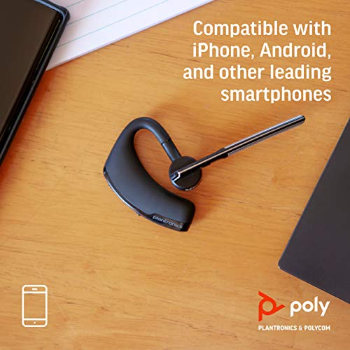 Plantronics Voyager Legend Poly Monaural Bluetooth Headset - Connect to PC, Mac, Tablet, Cell Phone - Noise Cancelling - (Frustration Free Packaging)