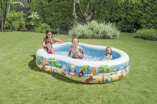 Intex Swim Center Paradise Inflatable Pool (103" x 63" x 18"), Ages 3+