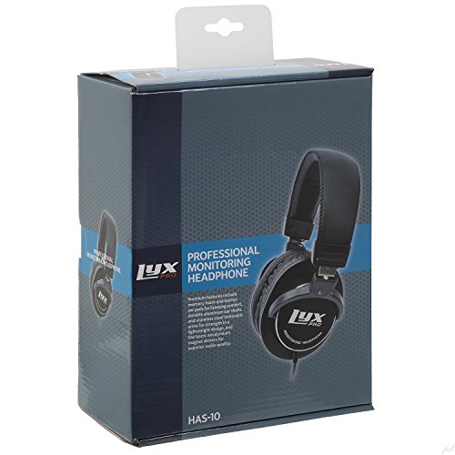 LyxPro HAS-10 Closed-Back Professional Studio Monitor and Mixing Headphones for Listening, Mixer, Piano and More (Sound Isolation, Lightweight, Flexible)