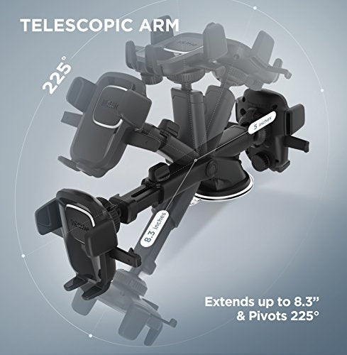 iOttie Easy One Touch 4 Car Mount Phone Holder for iPhone, Samsung, Moto, Huawei, Nokia, LG (Black)