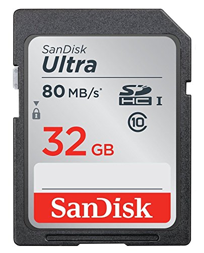 SanDisk Ultra 32GB Class 10 SDHC UHS-I Memory Card (SDSDUNC-032G-GN6IN), Up to 80MB/s Transfer Speed