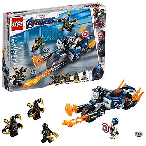 LEGO Marvel Avengers Captain America Outriders Attack Building Kit (76123, 167 Pieces)