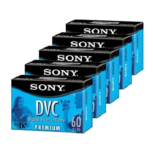 Sony DVM60PRL Premium MiniDV 60-Minute Data Tape Cartridge (5-Pack)