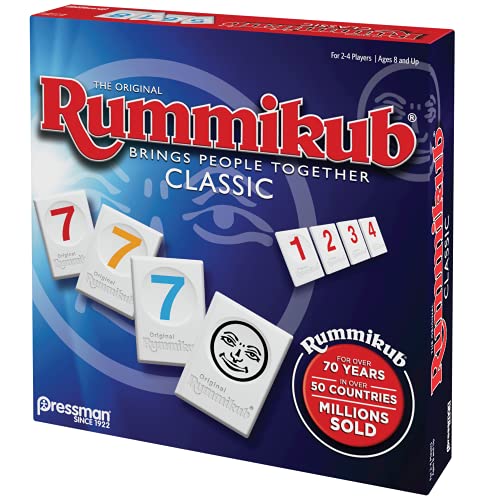 Rummikub by Pressman Classic Edition (Blue) - Original Rummy Tile Game