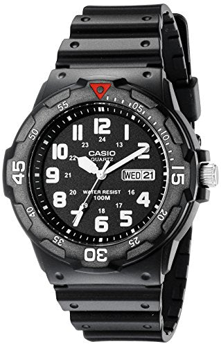 Casio MRW-200H 18mm Sport Watch with Resin Strap, Black (Model: EAW-MRW-200H-1BV)
