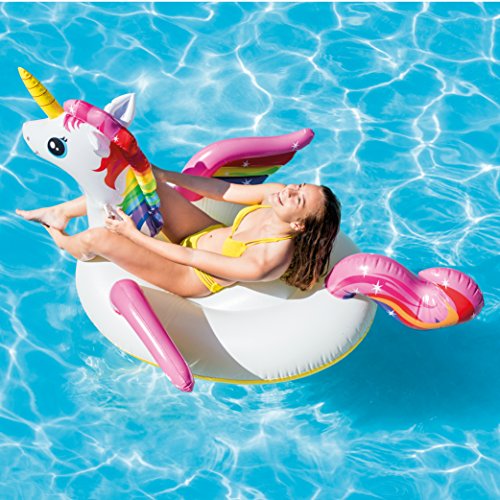 Intex Inflatable Unicorn Ride-On Pool Float (79" x 55" x 38")