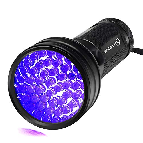 Escolite UV Flashlight Black Light (51 LED 395 nM) for Detecting Dog Urine, Pet Stains & Bed Bugs