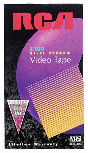 RCA T-120H VHS Video Cassette (1-Pack), 120-Minute Capacity