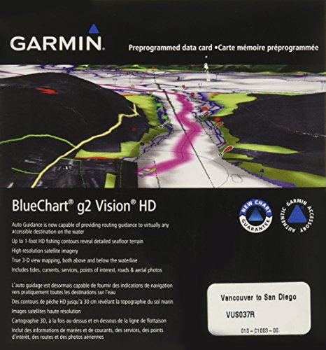 Garmin BlueChart g2 Vision Vancouver/San Diego Saltwater Map (microSD Card)