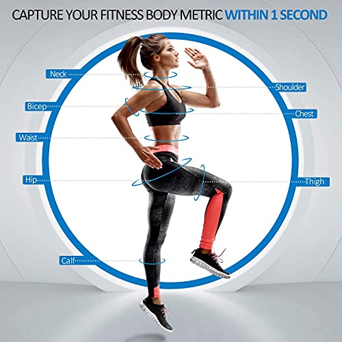 RENPHO Bluetooth Smart Measure Tape for Weight Loss, Muscle Gain, Fitness Bodybuilding (Retractable + Inches & cm)