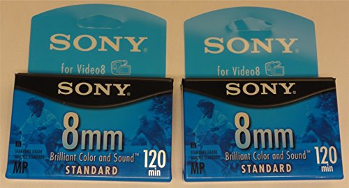 Sony Video8 8mm Standard P6-120MPL 120-Minute Cassette Tape (2 Pack)