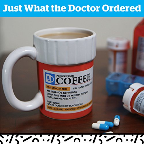 BigMouth Inc. Prescription Coffee Mug (Cute Design) for Coffee Lovers