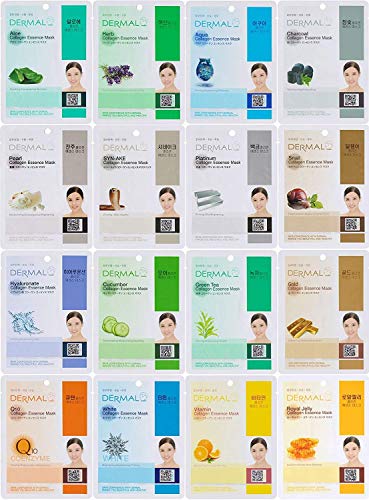 Dermal Korea Collagen Essence Facial Masks (16 Pack)