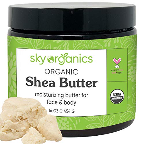 Pure Unrefined Raw Ivory Shea Butter 16oz - [For Skin Care, Hair Care and DIY Recipes] - Nourishes & Moisturizes Dry Skin & for Dusting Powders