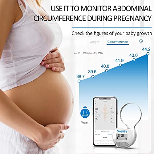 RENPHO Bluetooth Smart Measure Tape for Weight Loss, Muscle Gain, Fitness Bodybuilding (Retractable + Inches & cm)