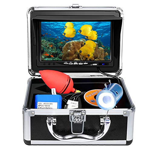 Anysun Professional Underwater Fishing Camera with 7" TFT LCD Monitor, 700TVL CCD, 15M Cable Length and Carry Case (Fun to See Fish Biting)