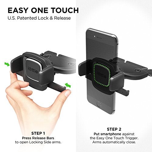 iOttie Easy One Touch 4 Car Mount Phone Holder for iPhone, Samsung, Motorola, Huawei, Nokia, LG Smartphones (CD Slot)