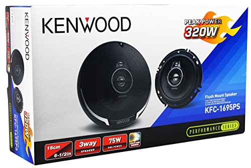 Kenwood KFC-1695PS 6.5-Inch Round 3-Way Speaker Pair