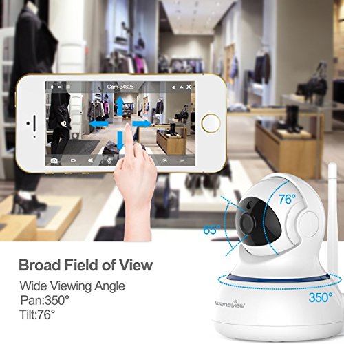 Wansview Q3-S 1080P Wireless Security Camera for Home Surveillance (Pet/Baby Monitor, Two-Way Audio, Pan/Tilt, Night Vision, SD Card Slot)