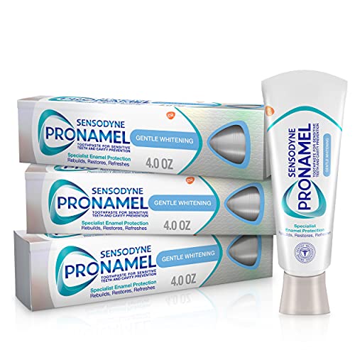 Sensodyne Pronamel Gentle Teeth Whitening Toothpaste for Sensitive Teeth, Reharden & Strengthen Enamel - Alpine Breeze (4 Oz, Pack of 3)