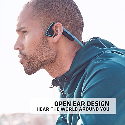 AfterShokz Titanium Ocean Blue Bone Conduction Wireless Bluetooth Headphones (AS600OB)