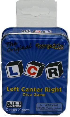 LCR® Left Center Right™ Dice Game in Blue Tin