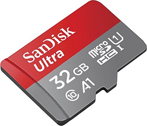 SanDisk 32GB Ultra UHS-I microSDHC Memory Card with Adapter (C10, U1, A1) - 98MB/s, Full HD - SDSQUAR-032G-GN6MA