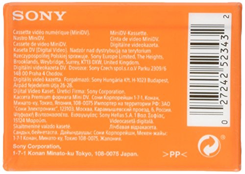 Sony 60min DVC Premium Chipless Camcorder (Single)