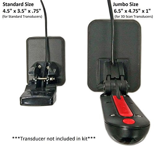 Seaworthy Innovations Standard-Size Stern Pad for Accessory and Transducer Mounting (Not for Large 3D Scan Transducers), Black, Made in USA with Genuine 3M VHB Adhesive