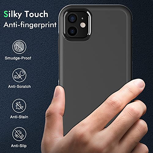 Shockproof iPhone 11 Case [IMBZBK], Military Grade Protection, Hard PC & Flexible Frames, Heavy Duty Protective Cover for 6.1 in, Black